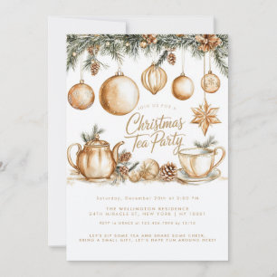 Weihnachtsfest Party Minimalistisch Elegante Einladung