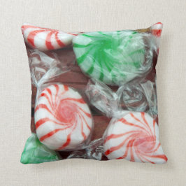 Weihnachtsfest Pfefferminz wirbelnde Bonbons Kissen