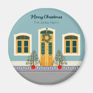 Weihnachtsfest Portugiesisches Haus Magnet