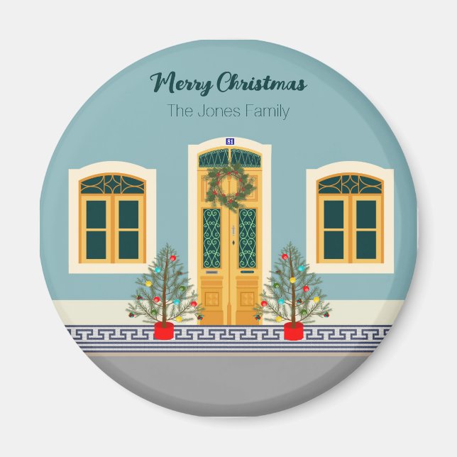 Weihnachtsfest Portugiesisches Haus Magnet (Vorne)