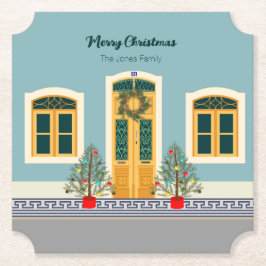Weihnachtsfest Portugiesisches Haus Untersetzer