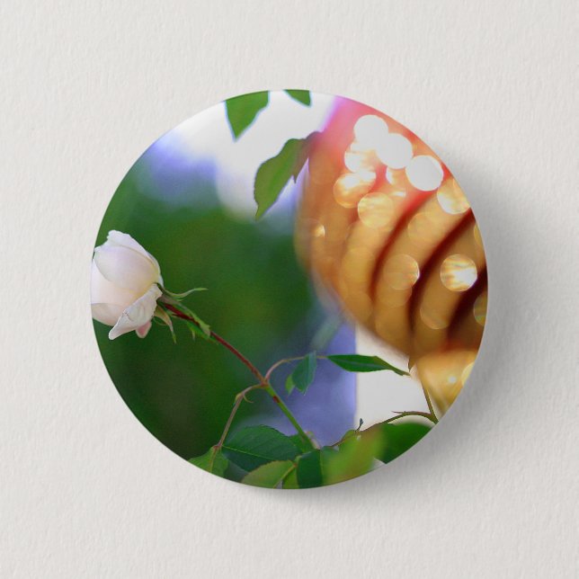 Weihnachtsfest-Rose Button (Vorderseite)