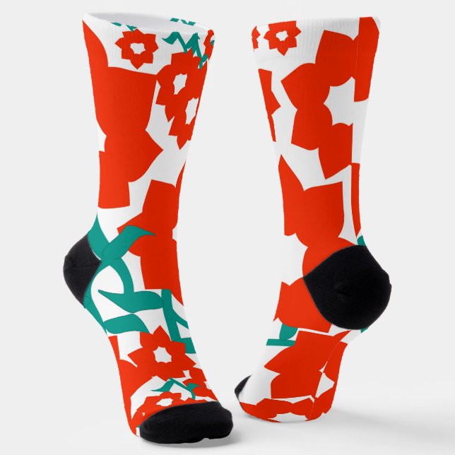Weihnachtsfest rot und weiß socken (Gewinkelt)