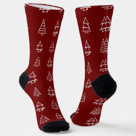 Weihnachtsfest rot und weiß socken