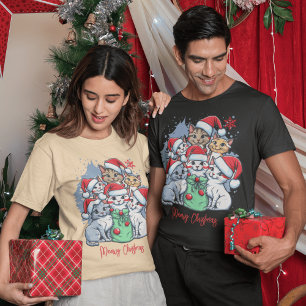 Weihnachtsfest Roter Katze - Fetisch Urlaub T-Shirt