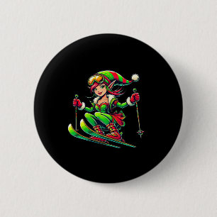 Weihnachtsfest - Snowboard Weihnachten Skifahren Button