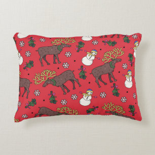 Weihnachtsfest: Snowman Pattern Dekokissen
