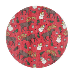 Weihnachtsfest: Snowman Pattern Schneidebrett