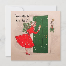 Weihnachtsfest Tea Party Einladung. Einladung