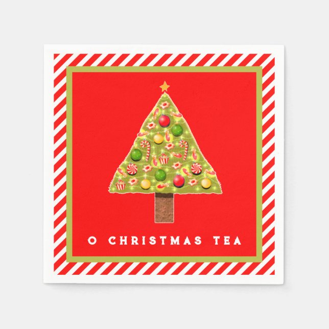 Weihnachtsfest Tee Party Serviette (Vorderseite)