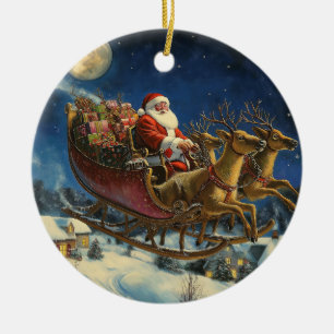 Weihnachtsfest über Schneedorf Weihnachtsschmuck