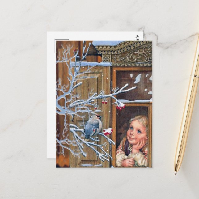Weihnachtsfest und Weihnachtsfeiertag Postkarte (Vorderseite/Rückseite Beispiel)