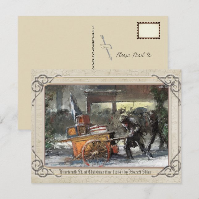 Weihnachtsfest Vierzehnte St. zu Weihnachten Postkarte (Vorne/Hinten)