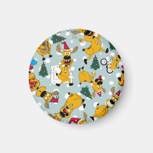 Weihnachtsfest: Weihnachtsmuster-Design Magnet