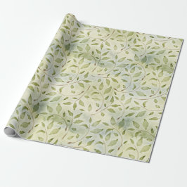 Weihnachtsfeste Blätter für Wasserfarben Geschenkpapier