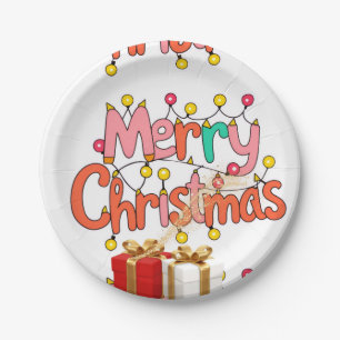 Weihnachtsfestliche Dekorationsornament Pappteller