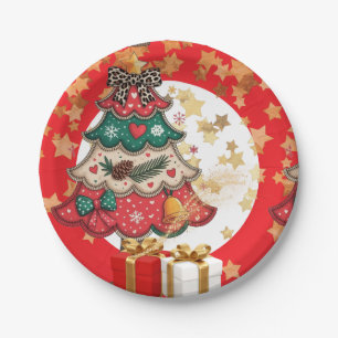 Weihnachtsfestliche Dekorationsornamente Pappteller