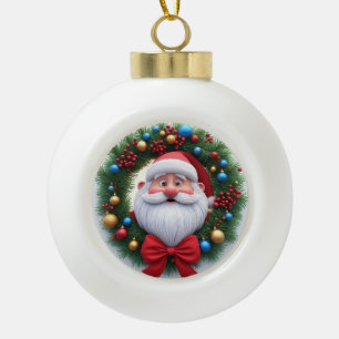 Weihnachtsfestliche Zeichentrickfigur Weihnachtsma Keramik Kugel-Ornament