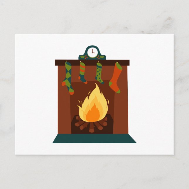 Weihnachtsfeuer Postkarte (Vorderseite)