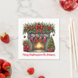 Weihnachtsfeuer Serviette