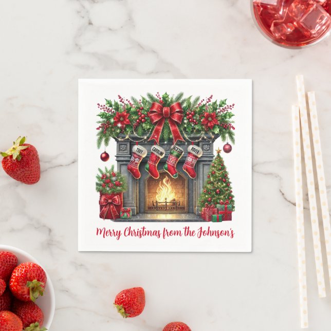 Weihnachtsfeuer Serviette (Beispiel)