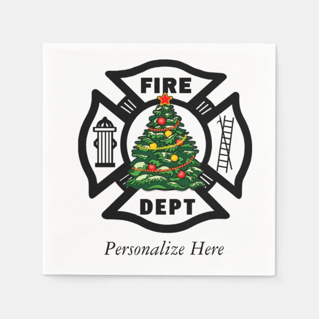 Weihnachtsfeuerfest Serviette (Vorderseite)