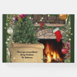 Weihnachtsfeuerplatz (anpassbar) gästebuch