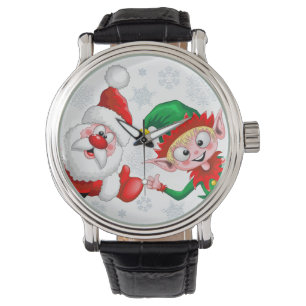 Weihnachtsfiguren von Weihnachten und Elfen stürme Armbanduhr