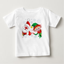 Weihnachtsfiguren von Weihnachten und Elfen stürme Baby T-shirt