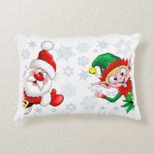 Weihnachtsfiguren von Weihnachten und Elfen stürme Dekokissen