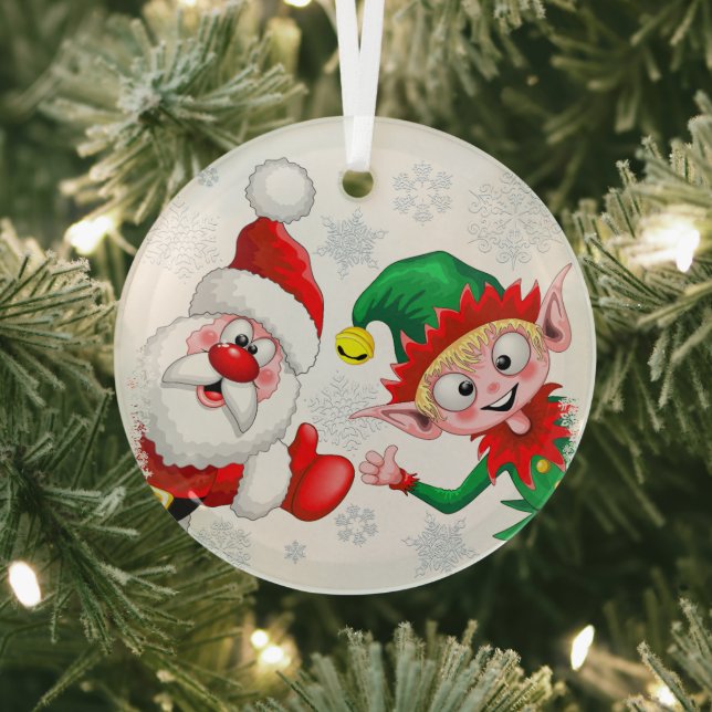 Weihnachtsfiguren von Weihnachten und Elfen stürme Ornament Aus Glas (InSitu)