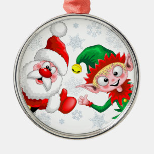 Weihnachtsfiguren von Weihnachten und Elfen stürme Ornament Aus Metall