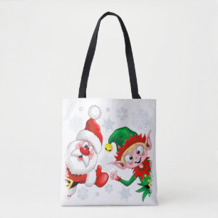 Weihnachtsfiguren von Weihnachten und Elfen stürme Tasche