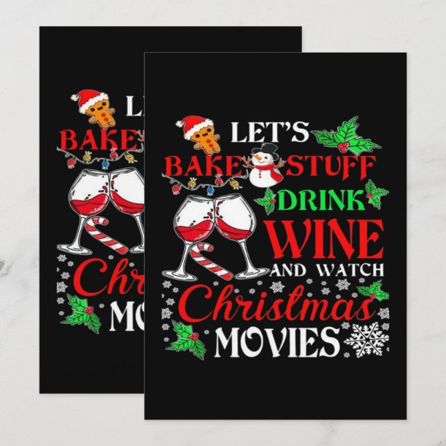 Weihnachtsfilm Einladung (Vorne/Hinten)