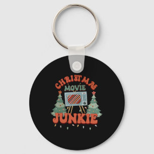 Weihnachtsfilm Junkie Retro Weihnachtsbaum Christu Schlüsselanhänger