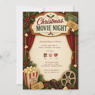 Weihnachtsfilm Nacht Weihnachtsfeier Einladung