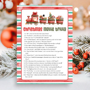 Weihnachtsfilm-Quiz-Spiel Feiertagskarte