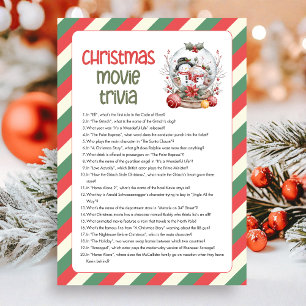 Weihnachtsfilm-Quiz-Spiel Feiertagskarte