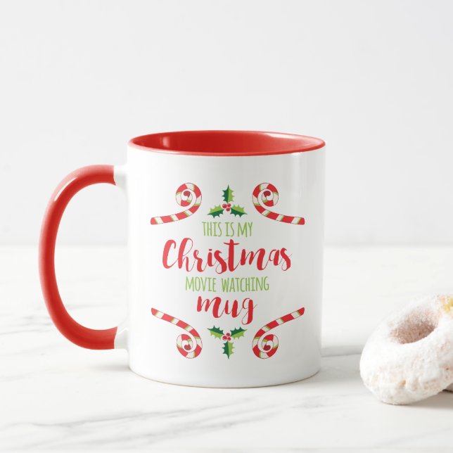 Weihnachtsfilmbeobachtung Tasse (Mit Donut)