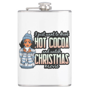 Weihnachtsfilme & Hot Chocolate Black Sista Flachmann