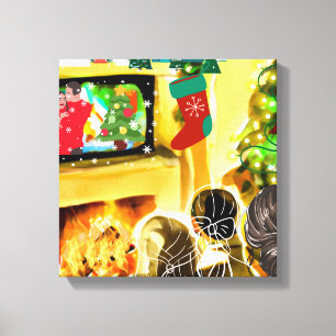 Weihnachtsfilme Leinwanddruck