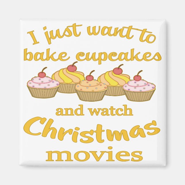 Weihnachtsfilme und Backen Magnet (Vorne)