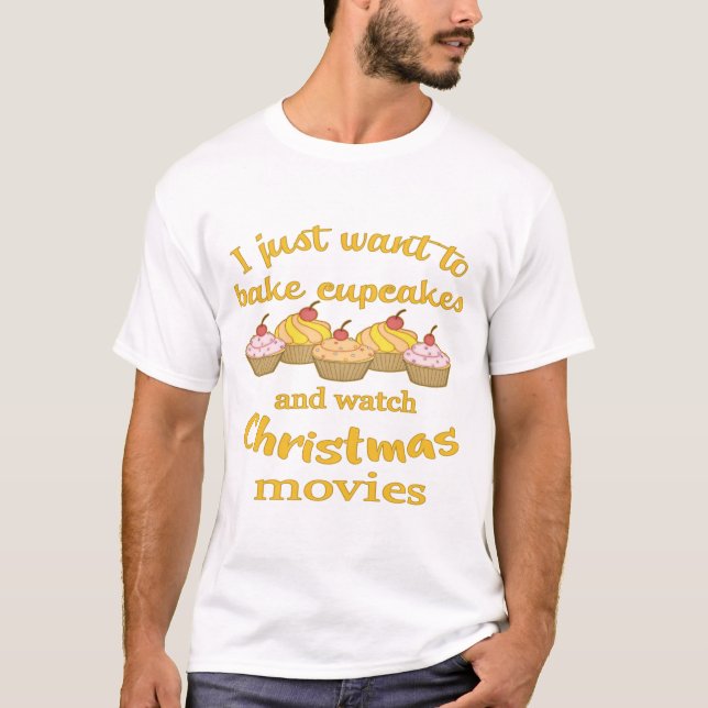 Weihnachtsfilme und Backen T-Shirt (Vorderseite)