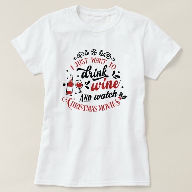 Weihnachtsfilme und T - Shirt (Design vorne)