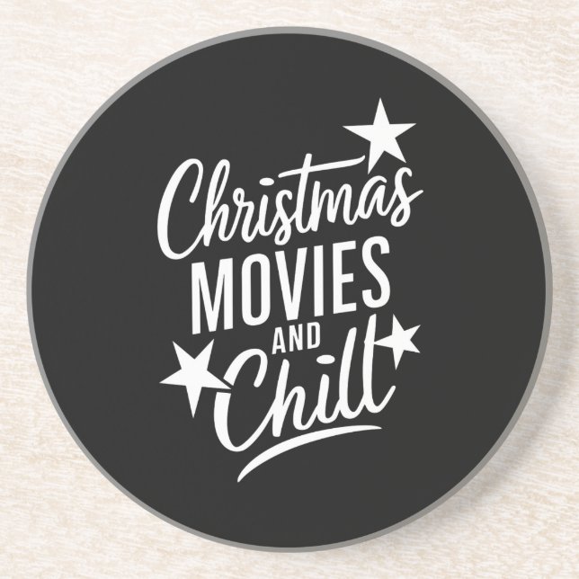 Weihnachtsfilme und Weihnachtsgeschenke Getränkeuntersetzer (Vorne)