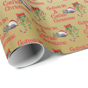 Weihnachtsfisch im Fest ♫ Weihnachtsmarkt in Katfi Geschenkpapier