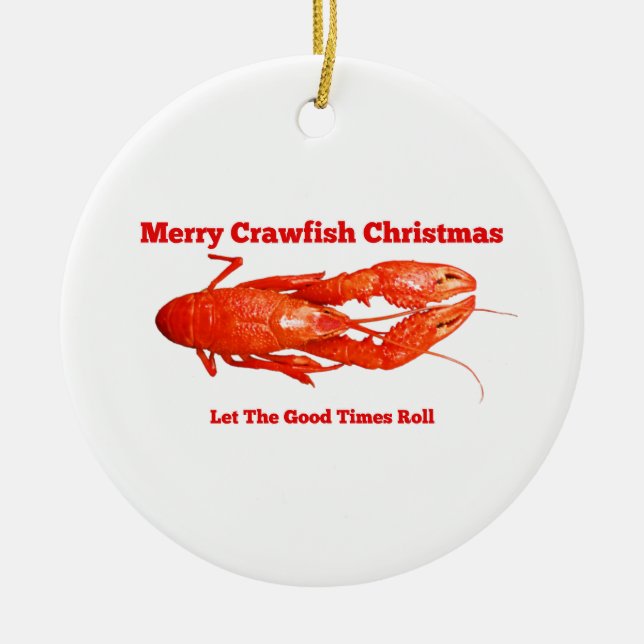 Weihnachtsfisch Keramik Ornament (Vorne)