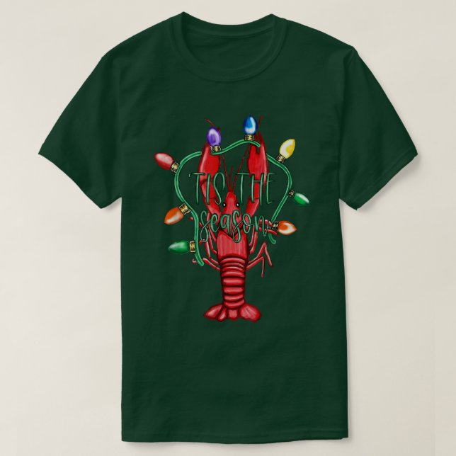 Weihnachtsfisch Tischtennis Weihnachtslicht T-Shirt (Design vorne)