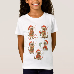 Weihnachtsfischen Liebhaber von Katzen T-Shirt