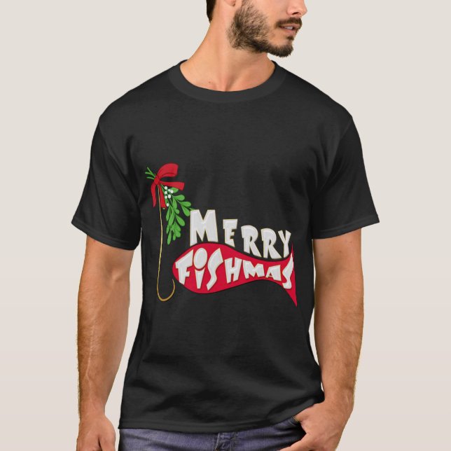 Weihnachtsfischen Shirt - Frohe Fishmas (Vorderseite)